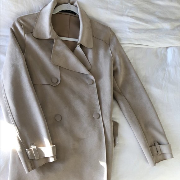 Zara Jackets & Blazers - Zara Tan Suede Jacket